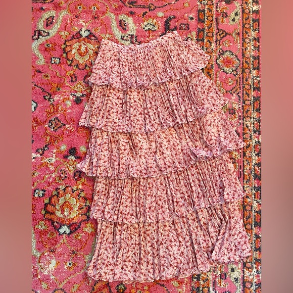 NWT AMUR Paisley Tiered Midi Skirt Size 8 - Picture 4 of 4